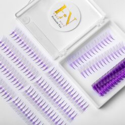 colored promade fans purple color