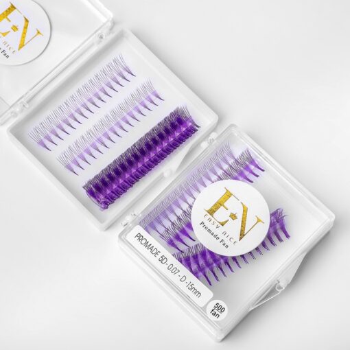 colored promade fans purple color