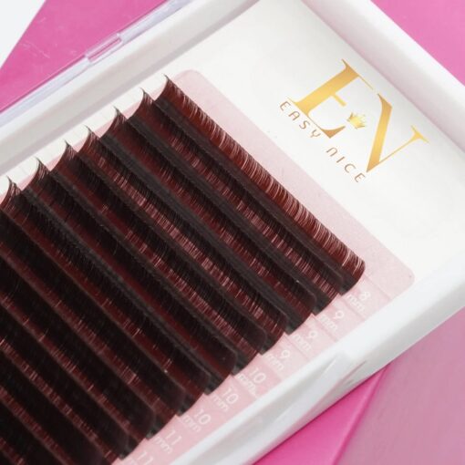 colored dark brown lash tray color lashes