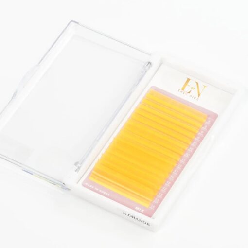 colored orange lash tray color lashes