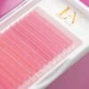colored pink lash tray color lashes