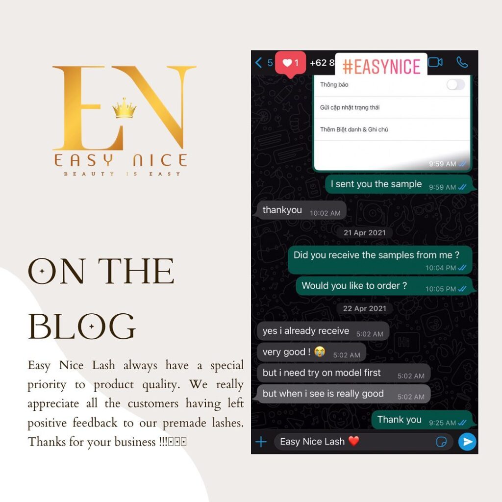 customer feedback easy nice lashes