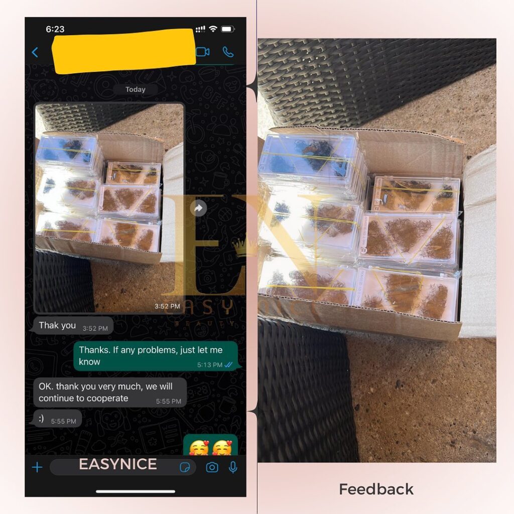 customer feedback easy nice lashes