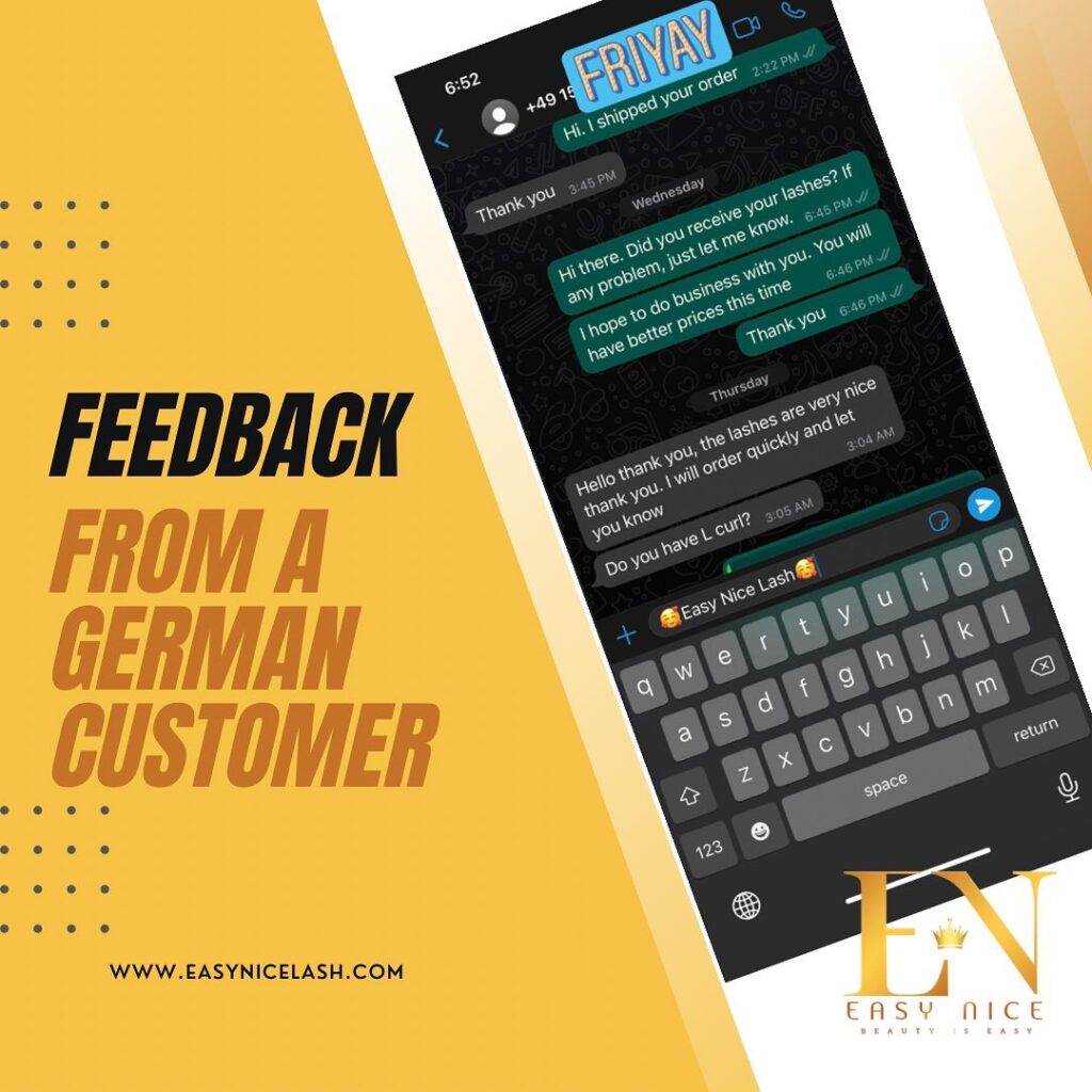 customer feedback easy nice lashes