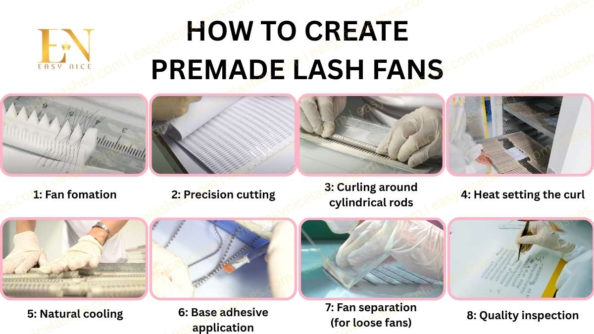 steps to create premade lash fans in easy nice factory