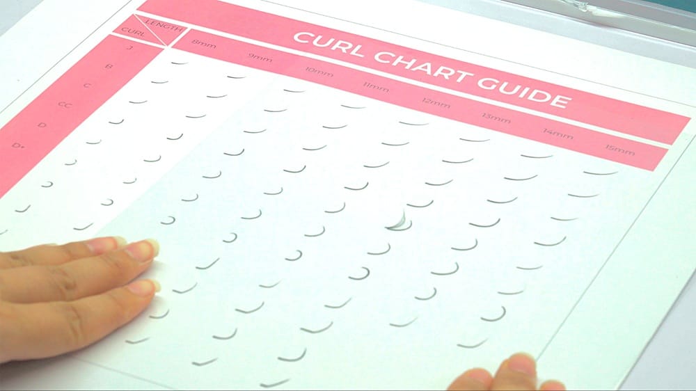 lash curl chart guide