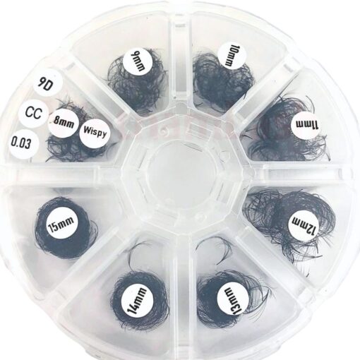 Mixed Length Loose Premade Fans in Wheel