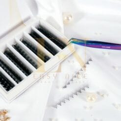 mixed length premade lash fans on strips