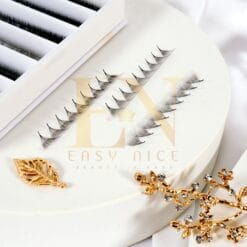mixed length premade lash fans on strips