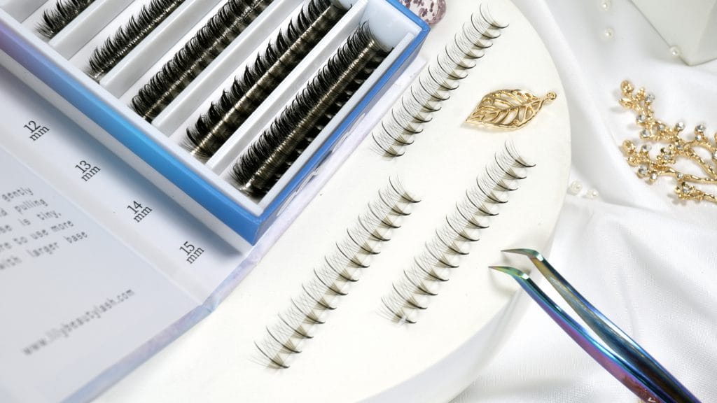 mixed length strip wispy premade fans