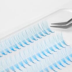 blue premade lash fans wholesale