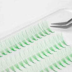 green premade lash fans wholesale