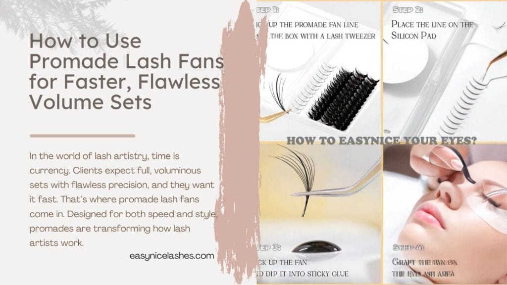 how to use promade lash fans banner