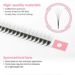 narrow promade lash fans