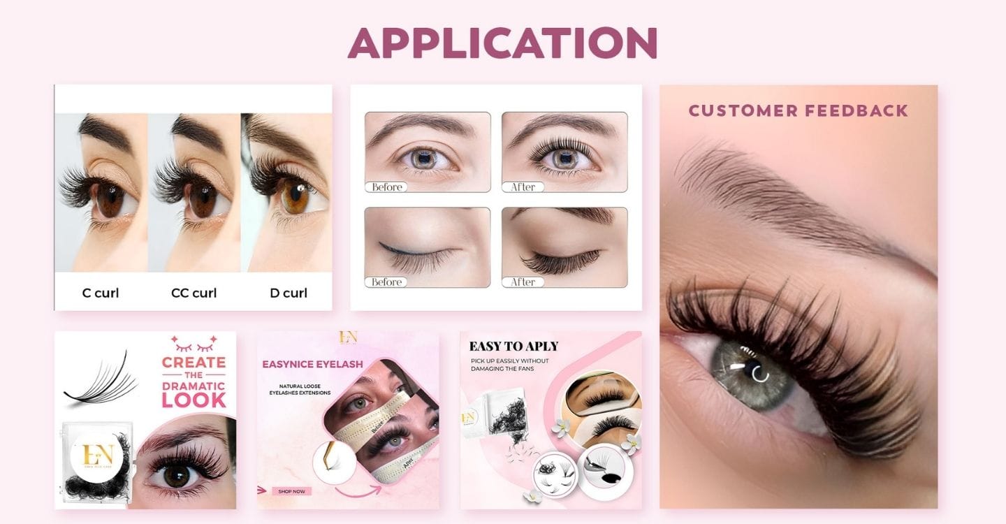 promade lash fan application