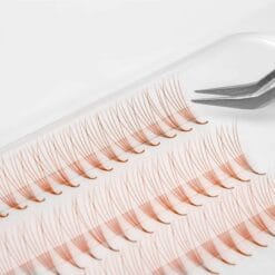 rust brown premade lash fans wholesale