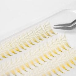 yellow premade lash fans wholesale