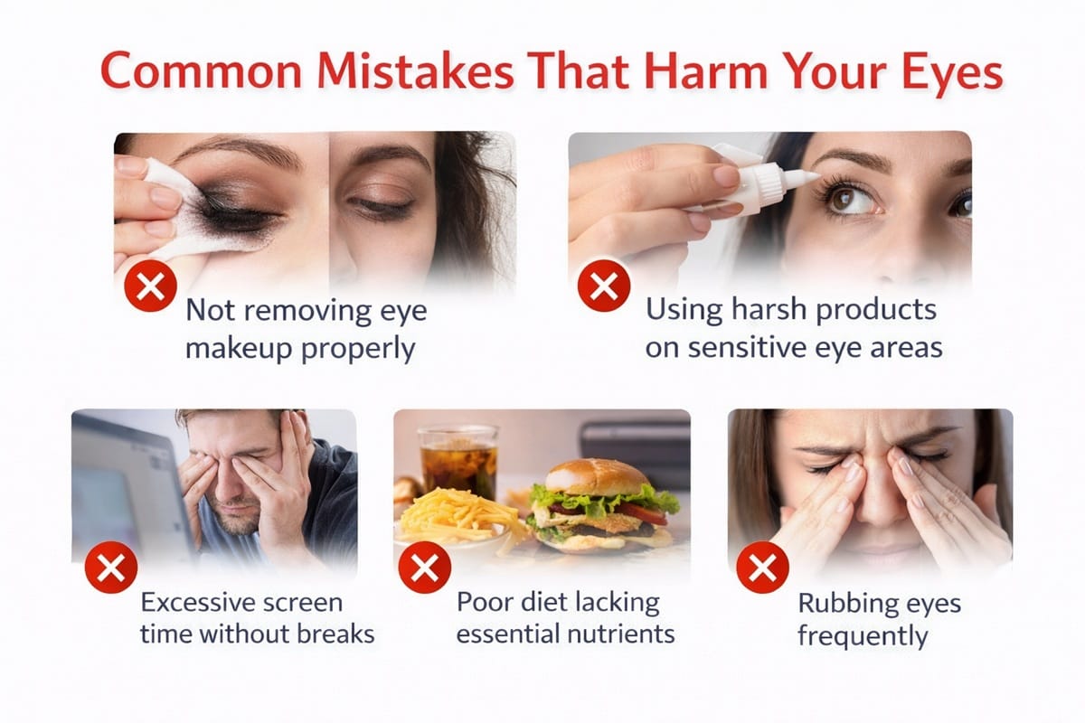 mistakes that harm your eyes