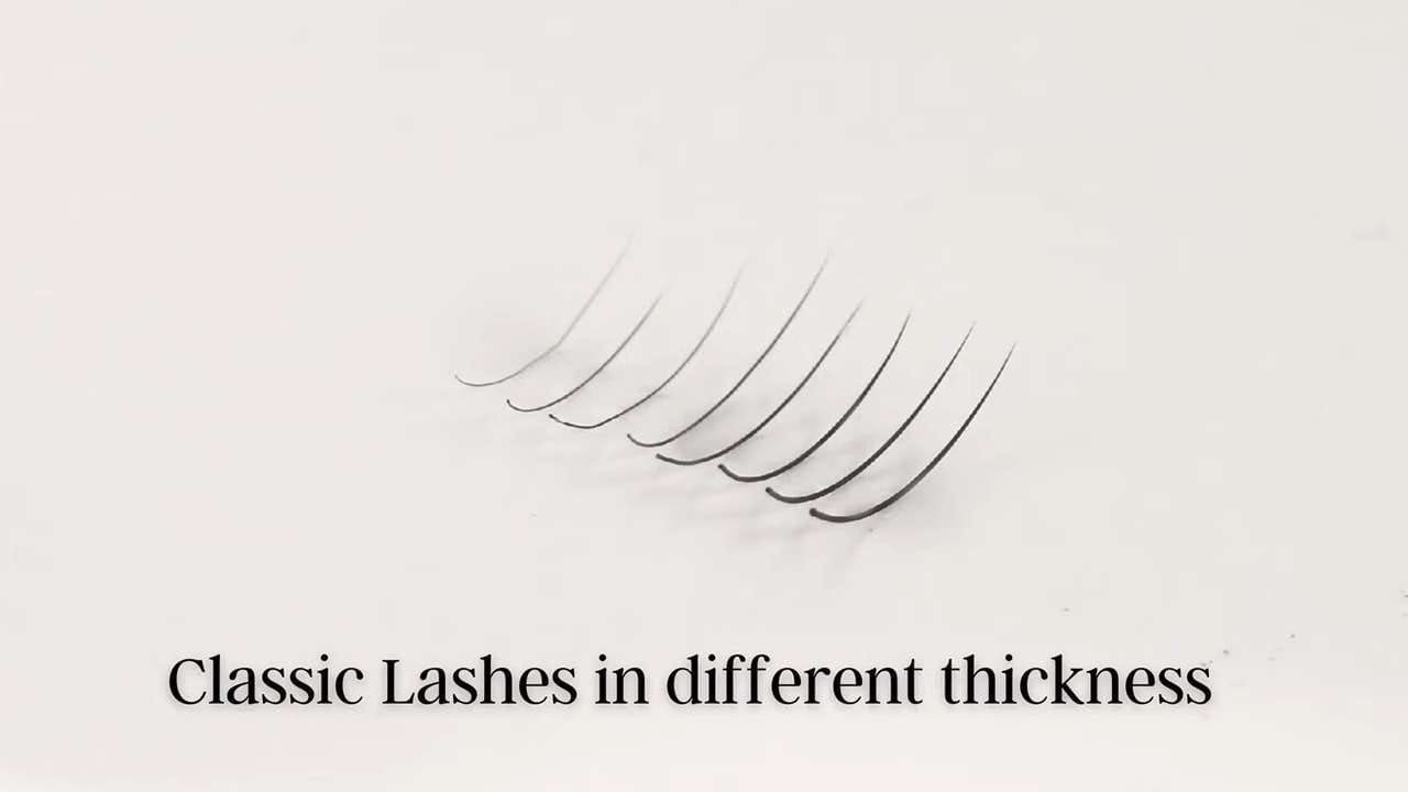 classic lashes in different thickness
