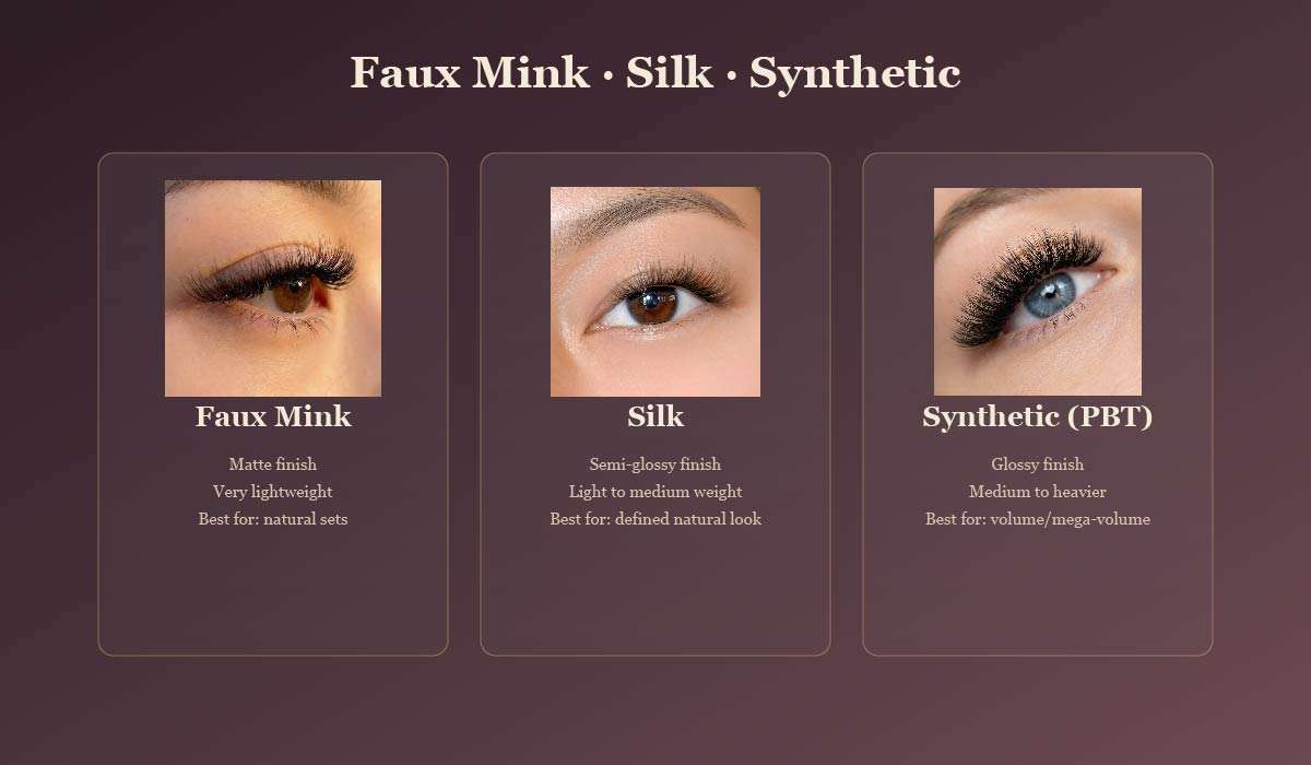 faux mink vs silk vs synthetic